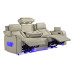Regal Leather-gel Power Reclining Sofa Cream Regal Leather-gel Power Reclining Sofa Cream